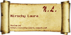 Nirschy Laura névjegykártya